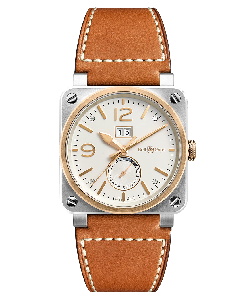 BR 03-90 STEEL & ROSE GOLD