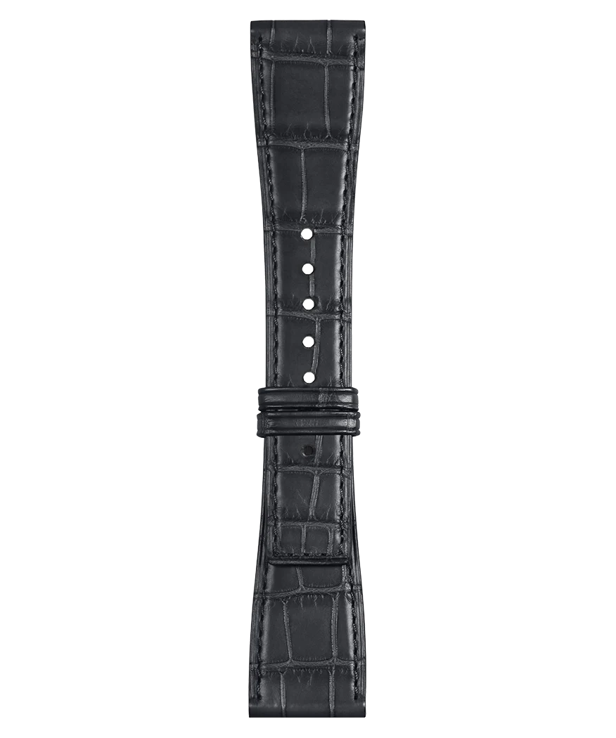 BR-X2 Bracelet en cuir d'alligator de couleur grise