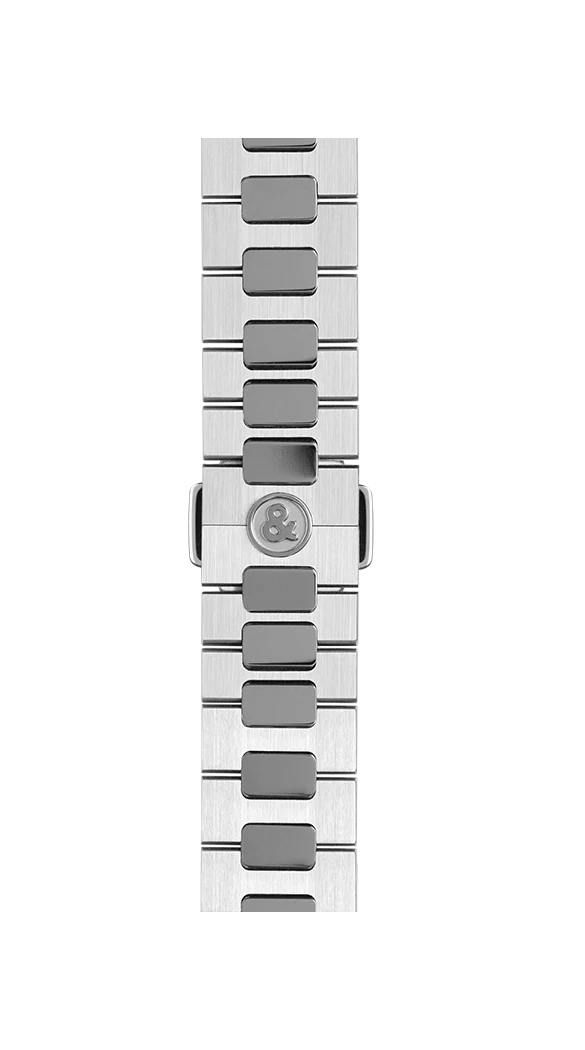BR-X5 - BR-05 CHRONO Bracelet en acier poli et satiné