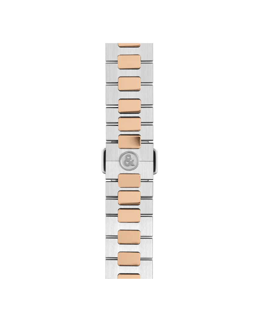 BR-05 AUTO - BR-05 GMT BRACELET EN ACIER ET OR ROSE POLI-SATINĂ