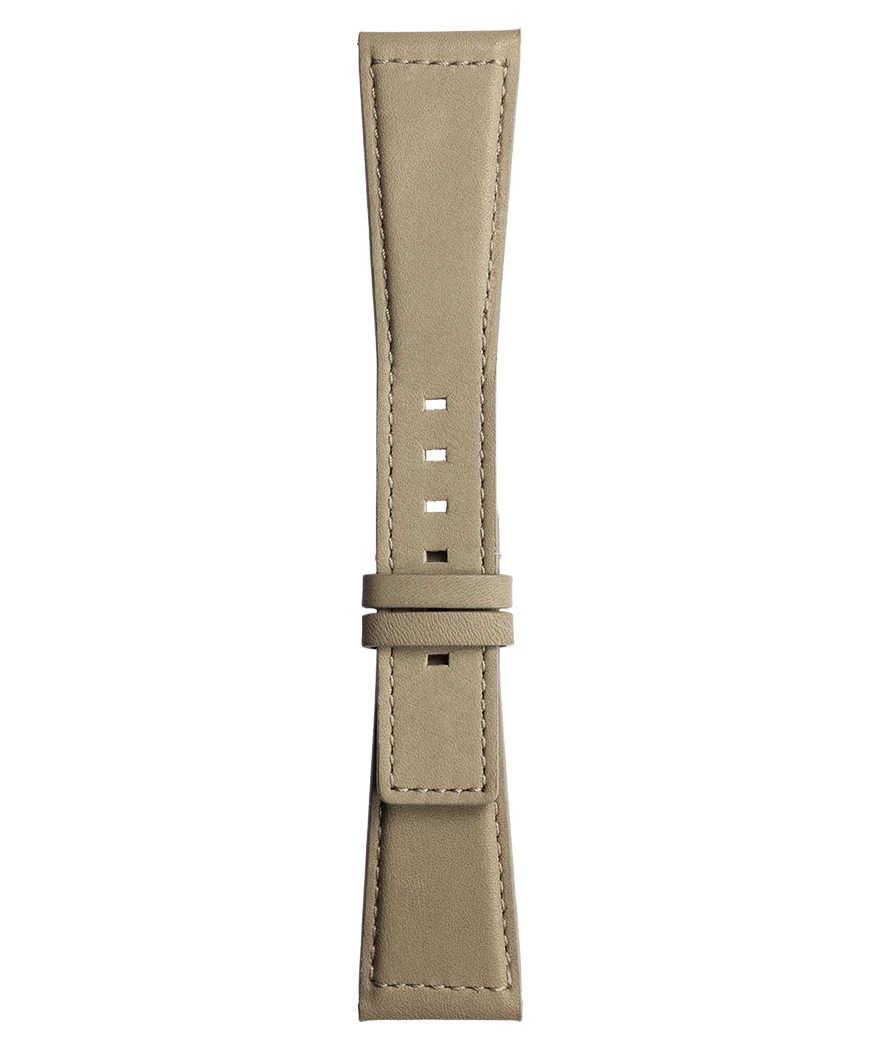 BR-S Bracelet en cuir de veau de couleur beige