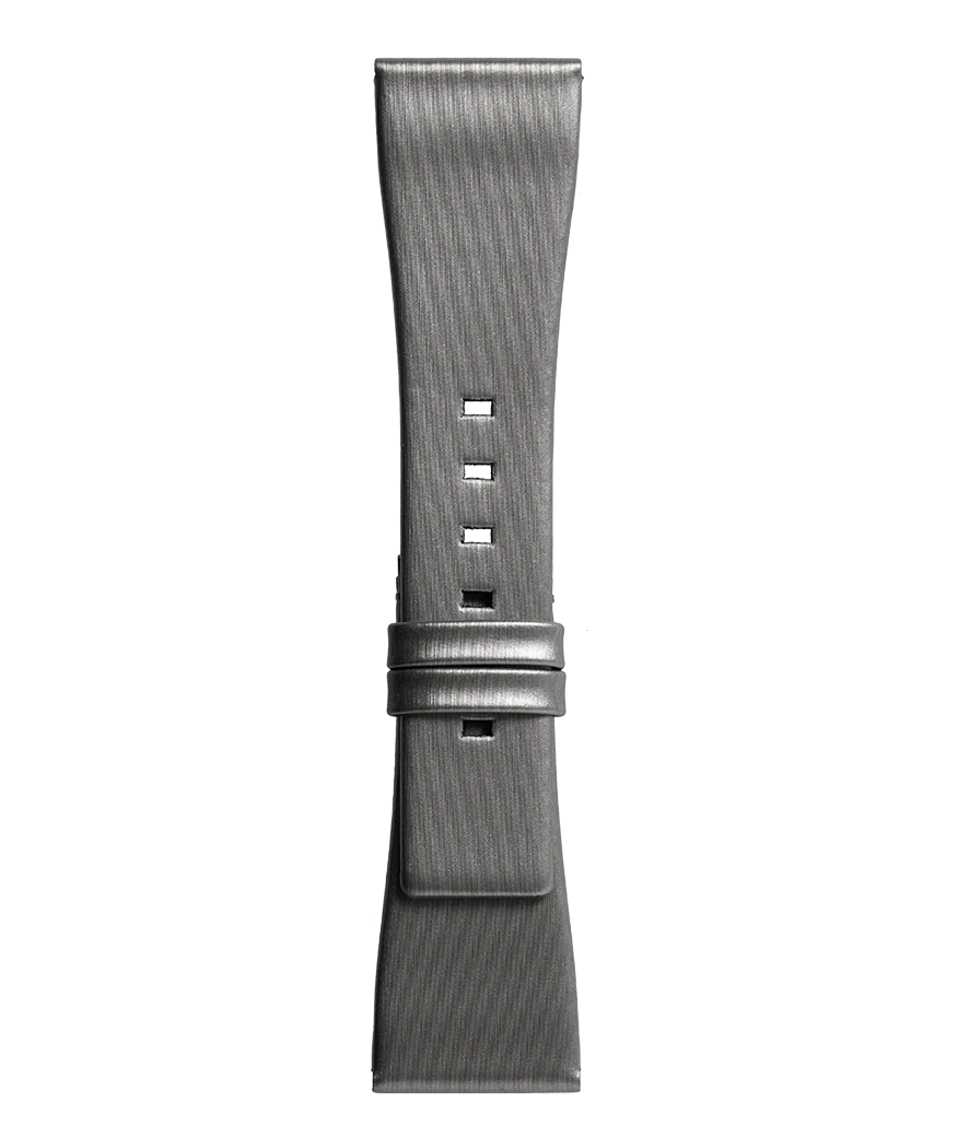 BR-S Bracelet en cuir de veau façon satin gris anthracite