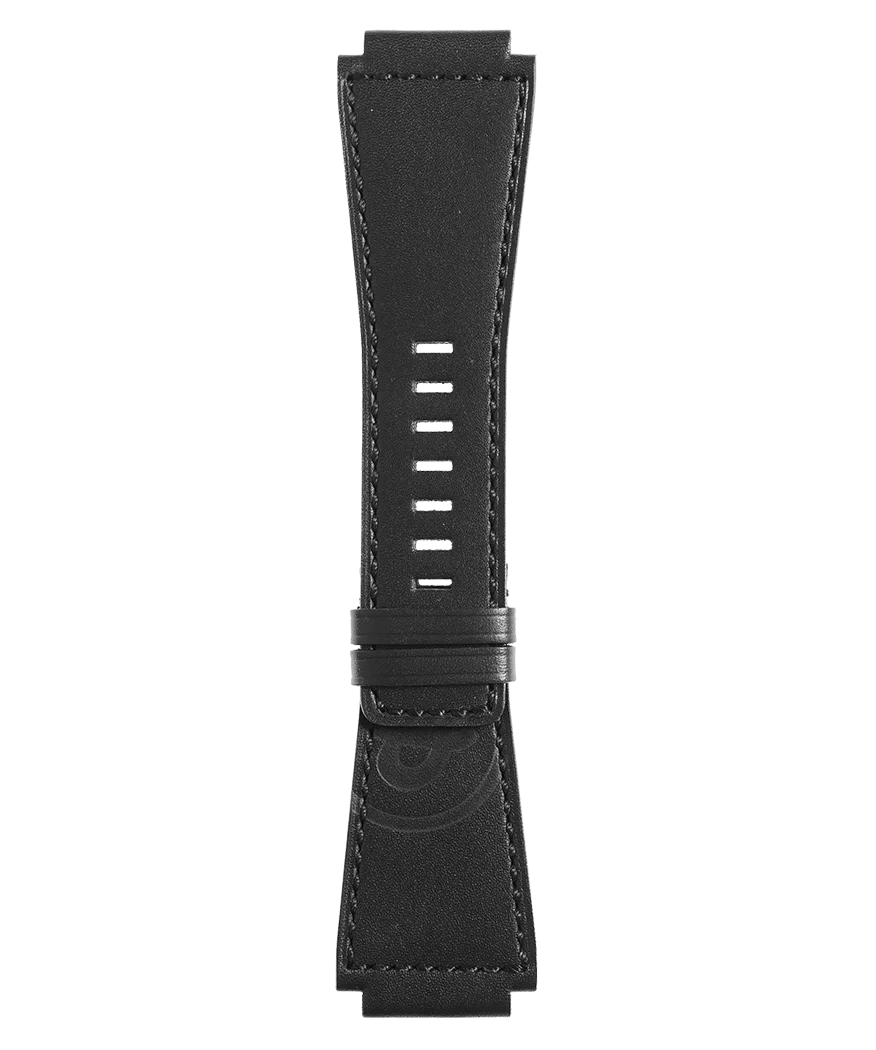 BR-03 - BR-01 - BR-X1 Bracelet en cuir de veau de couleur noire Heritage