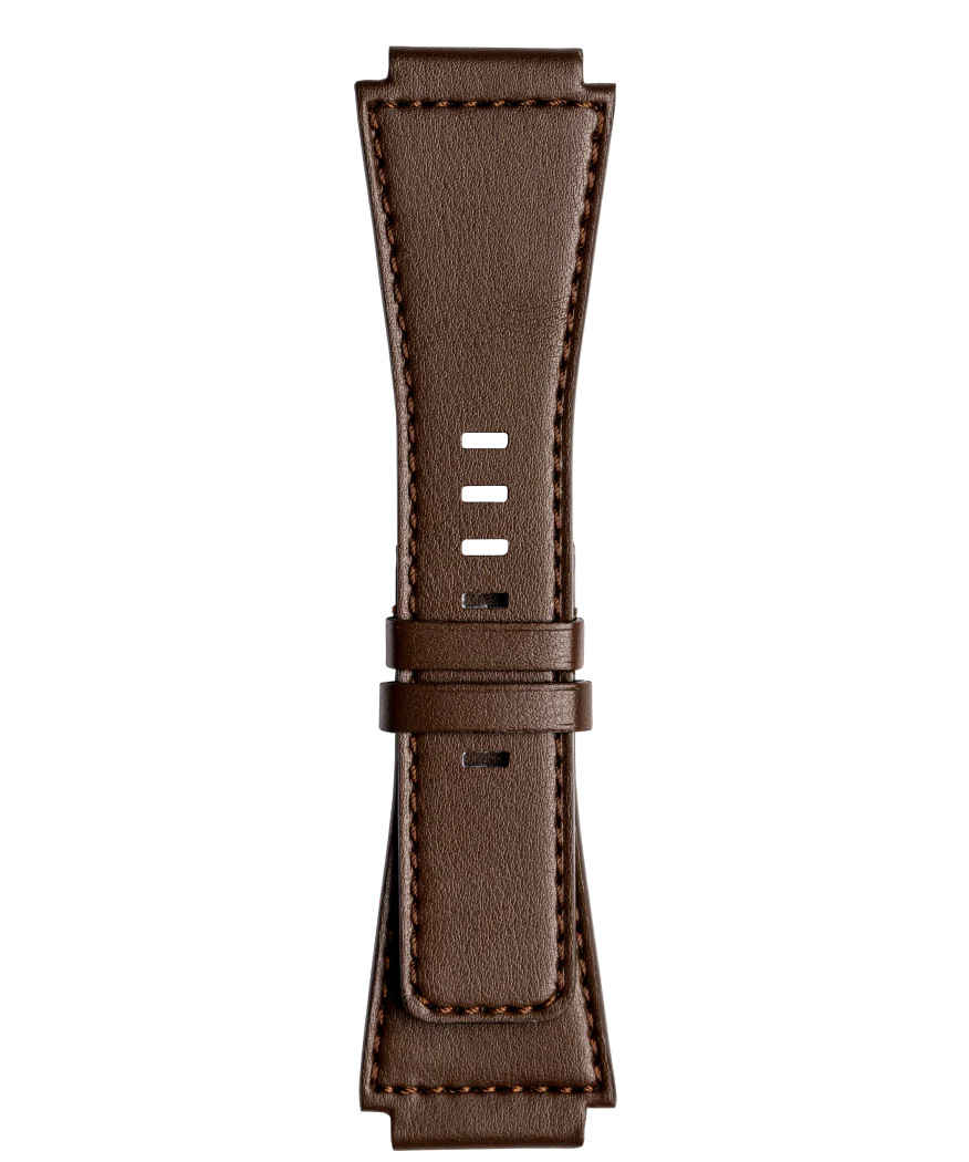 BR-03 BRACELET EN CUIR DE VEAU DE COULEUR MARRON CHOCOLAT