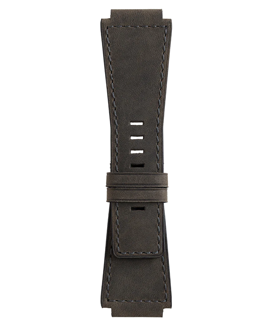 BR-03 - BR-01 - BR-X1 Bracelet en cuir de veau de couleur gris-vert
