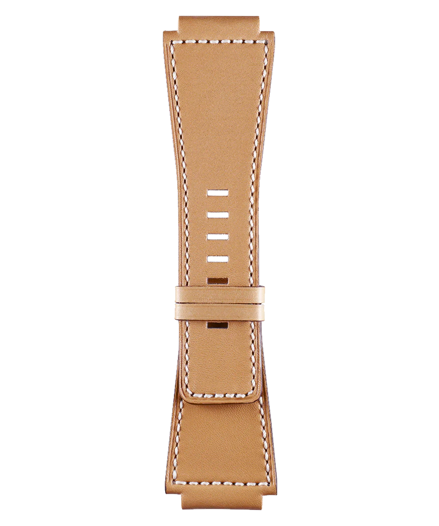 BR-03 - BR-01 - BR-X1 Bracelet en cuir de veau de couleur naturelle Heritage