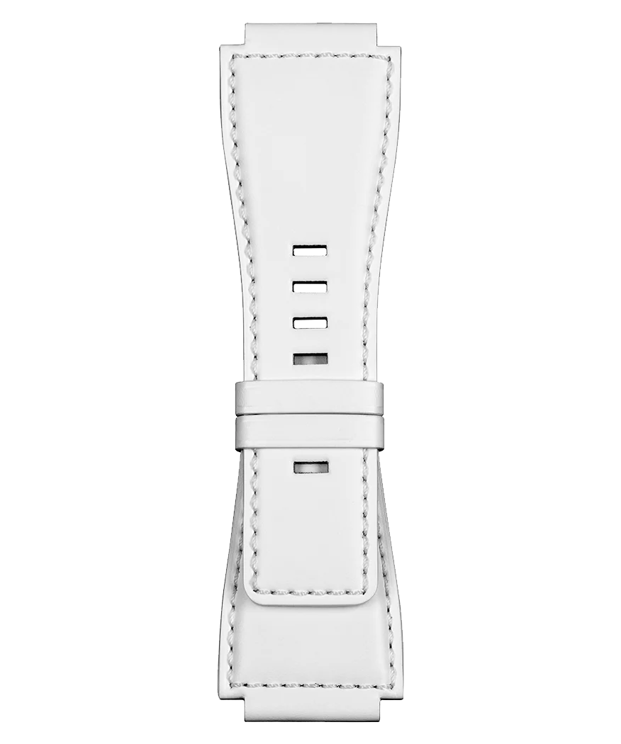 BR-03 - BR-01 - BR-X1 Bracelet en cuir de veau de couleur blanche