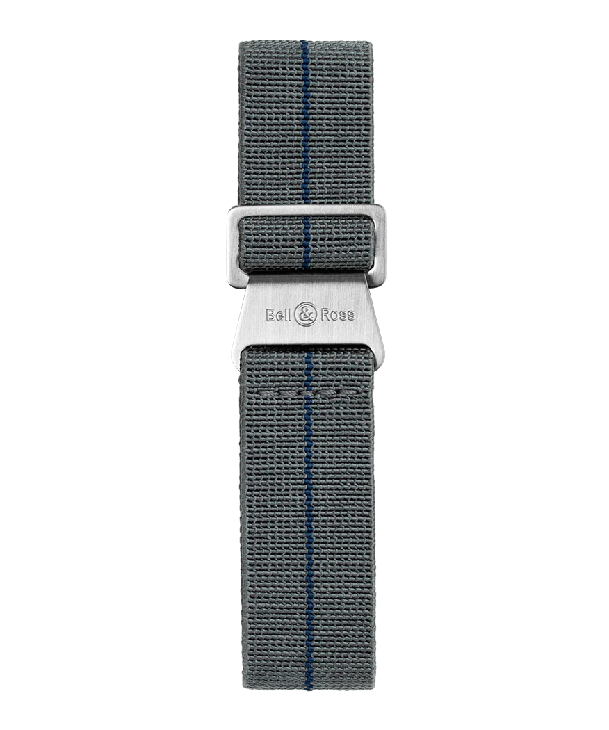 BR 123 - BR 126 - BR V2 - BR V3 Bracelet en toile élastique grise et bleue