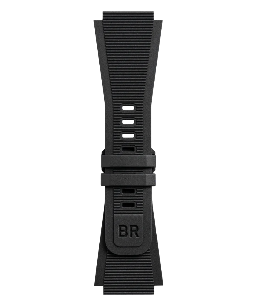 BR-03 Diver Bracelet en caoutchouc strié noir