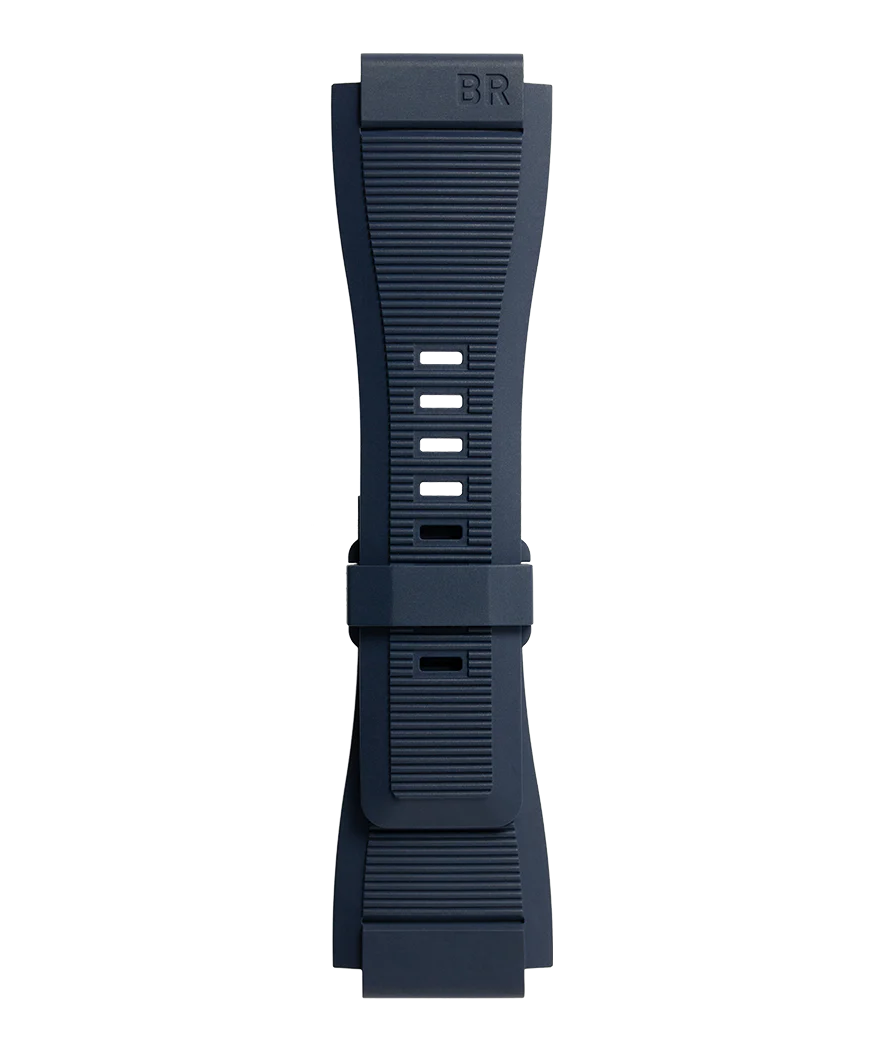 BR-03 - BR-01 - BR-X1 Bracelet en caoutchouc strié bleu