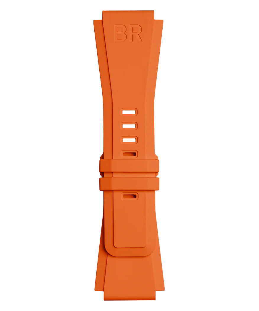 BR-03 - BR-01 - BR-X1 Bracelet en caoutchouc orange