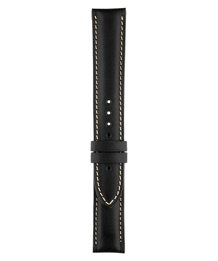 VINTAGE Bracelet en cuir de veau de couleur noire