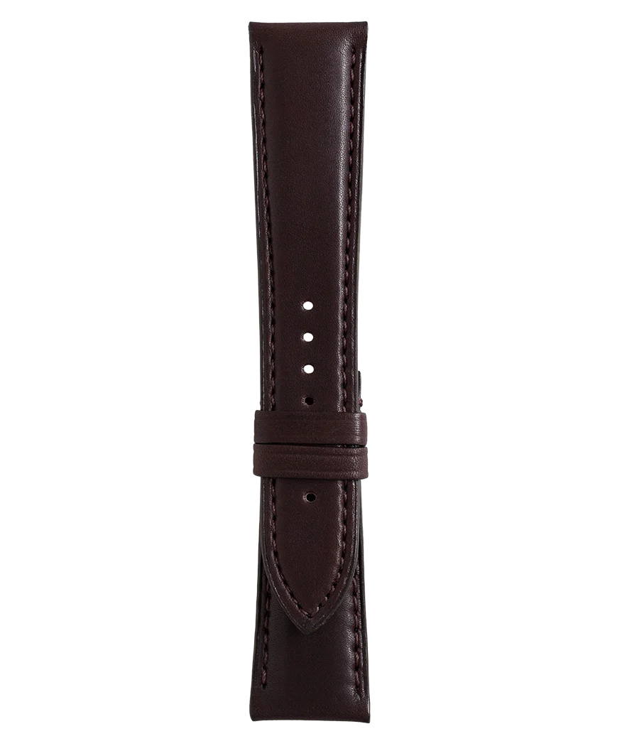 BR 123 - BR 126 - BR V2 - BR V3 Bracelet en cuir de veau de couleur marron foncé