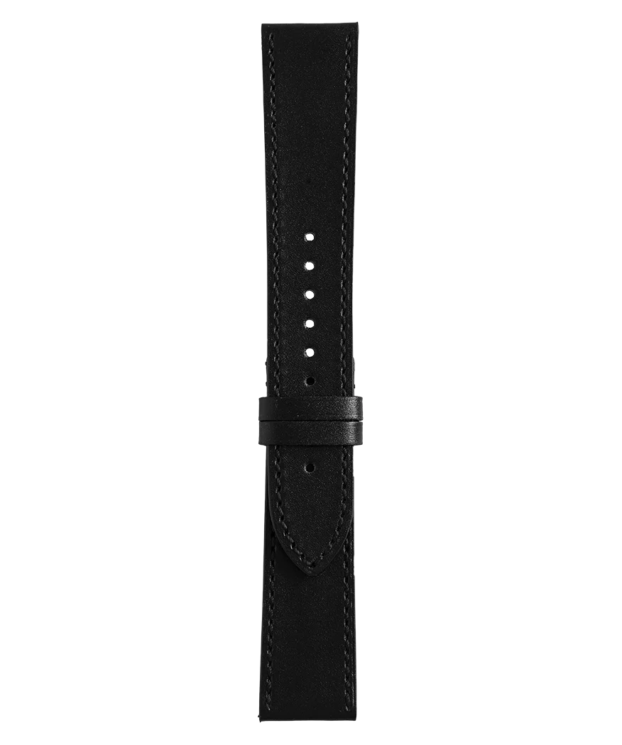BR V1 Bracelet en cuir de veau de couleur noire