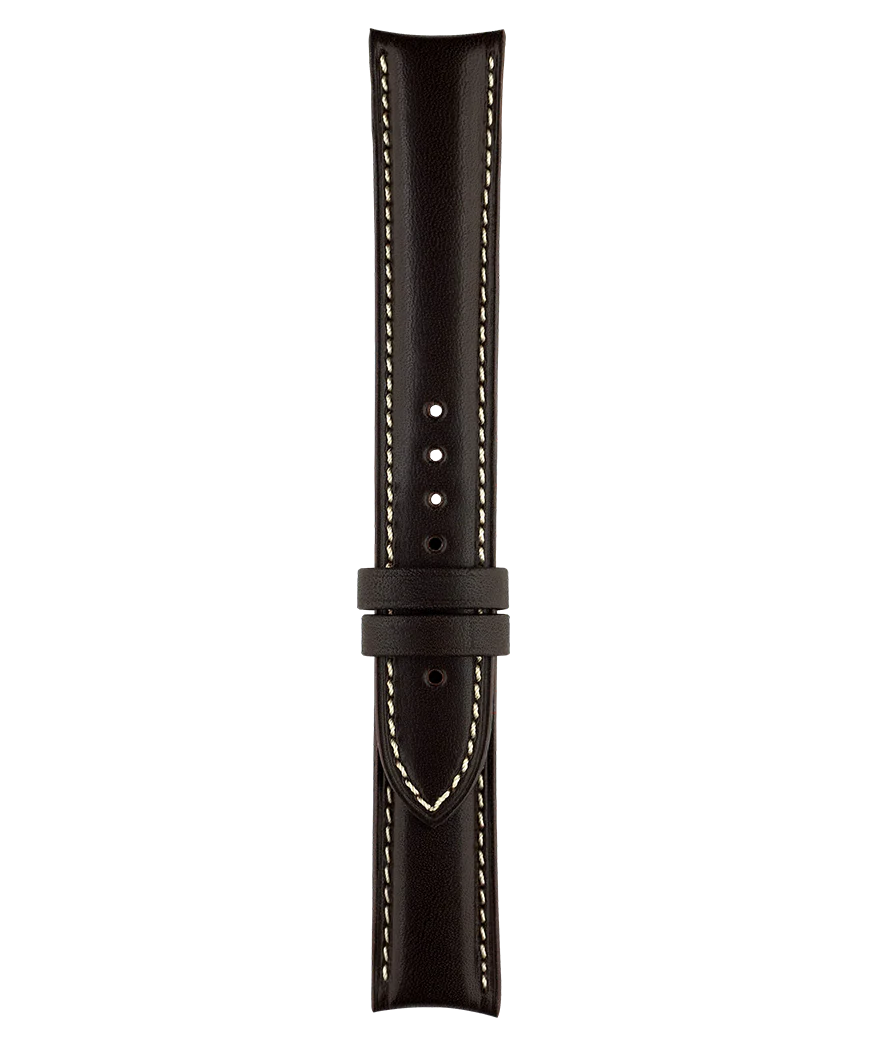 VINTAGE Bracelet en cuir de veau de couleur marron foncé
