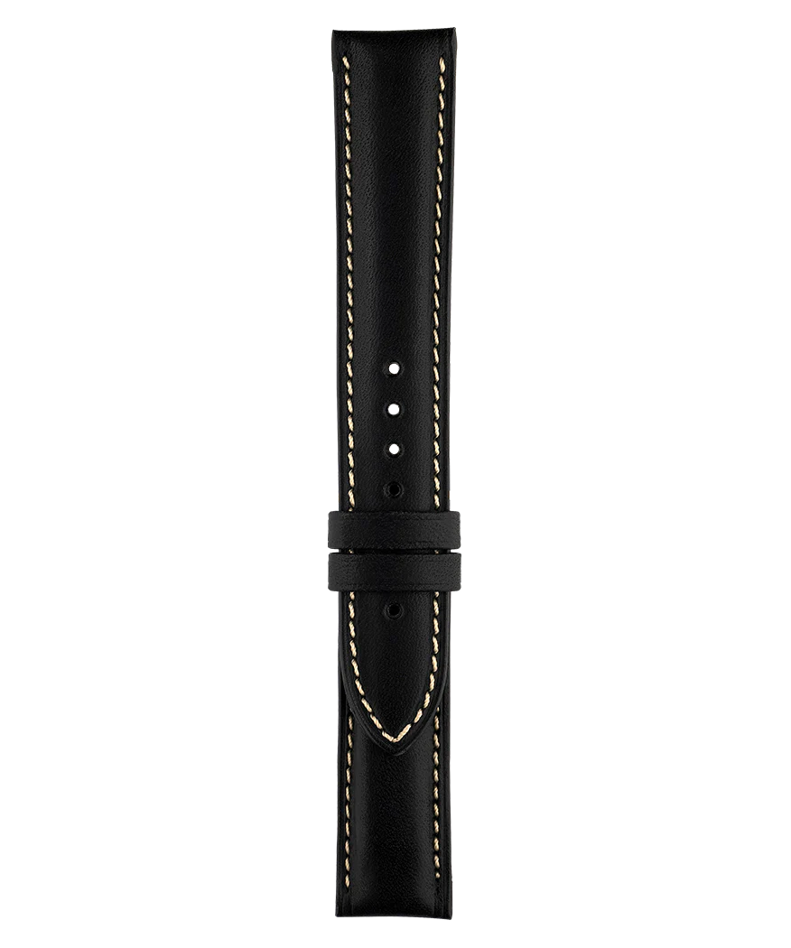 VINTAGE XL Bracelet en cuir de veau de couleur noire