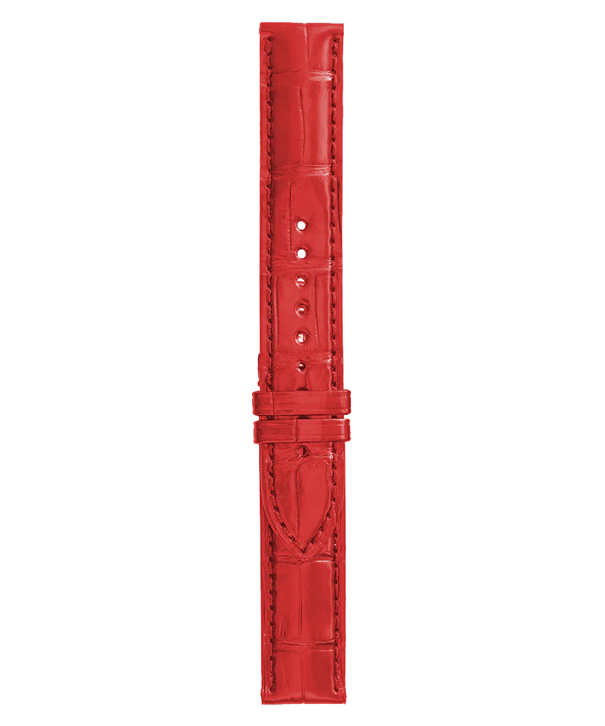 WW1 Bracelet en cuir d'alligator de couleur rouge